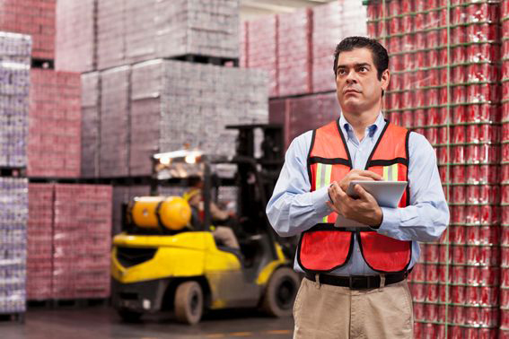 Forklift truck safety in Warehouse